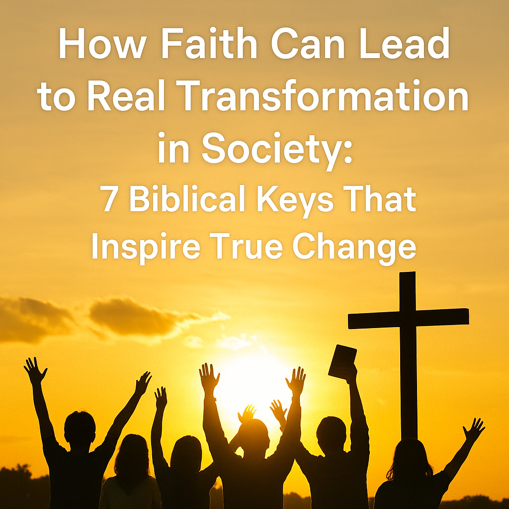 how faith can lead to real transformation in society
